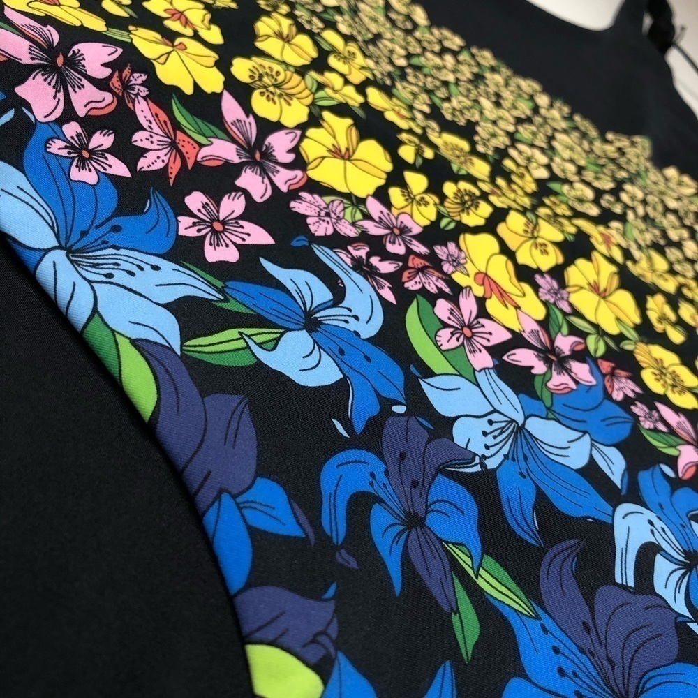 NEW Onia Rachel Floral Yellow Blue Pink Flower Black Stretchy One Piece Swimsuit - Picture 5 of 16